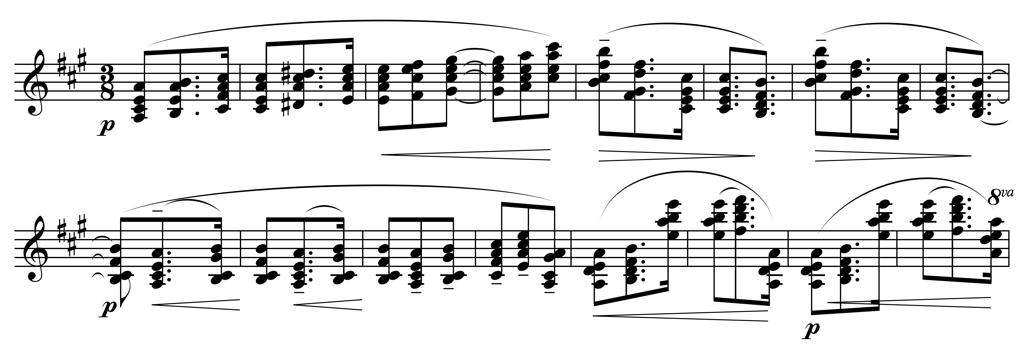 L'isle joyeuse, 2. Thema, Takt 67 bis 82