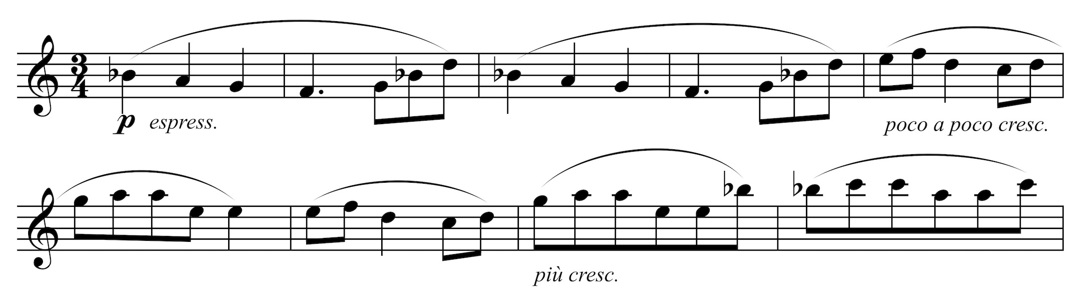 Menuet, 2. Thema, Takt 26-34