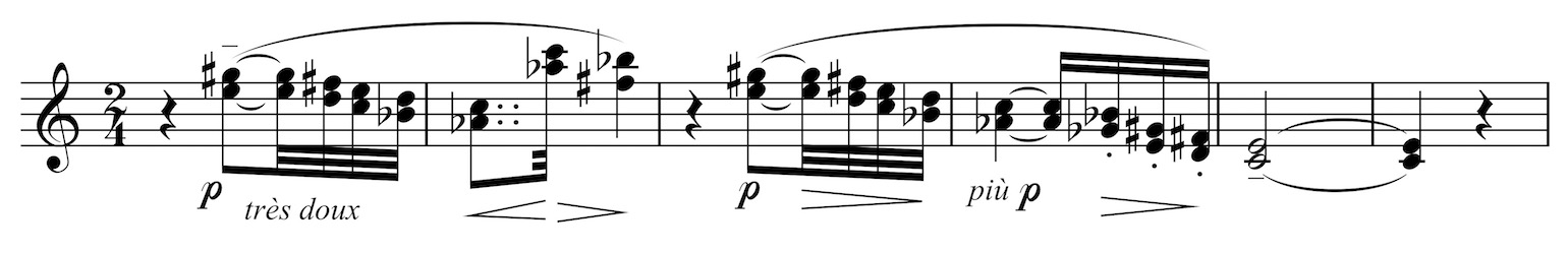 Voiles - Thema A, Takt 1-6